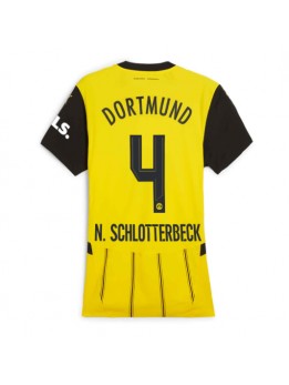 Borussia Dortmund Nico Schlotterbeck #4 Heimtrikot für Frauen 2024-25 Kurzarm